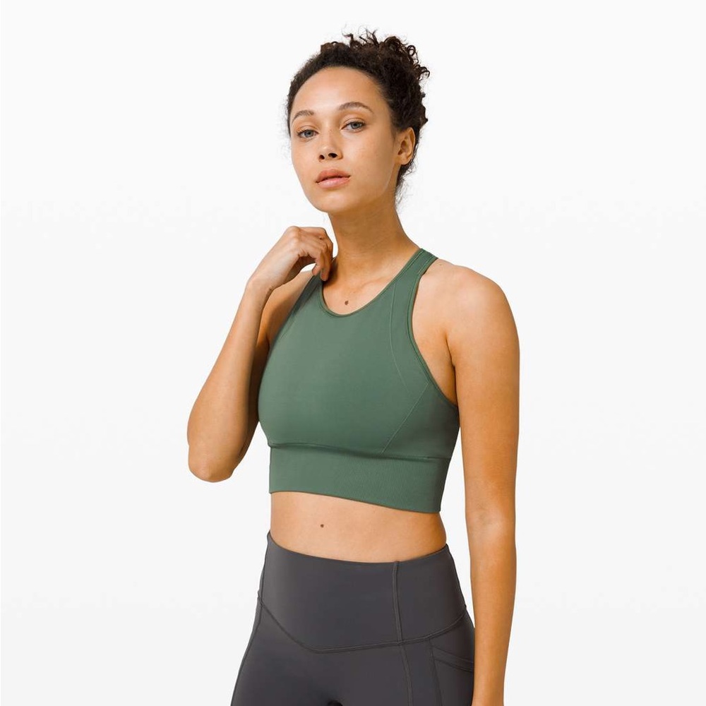 RARE Ebb to Train Lululemon Bra Army Green